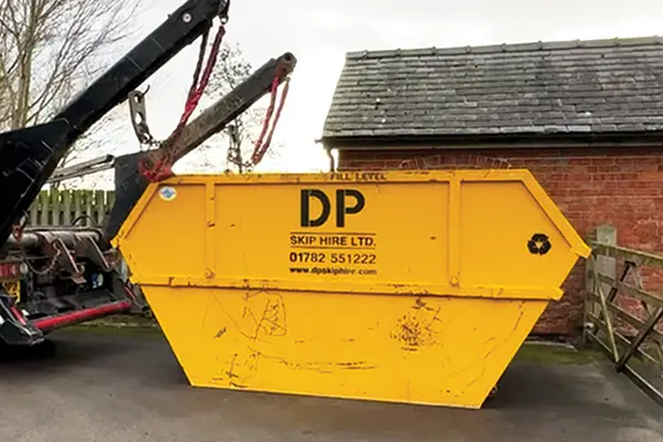 Skip Hire Stone - 16 Yard Skip Being Delivered
